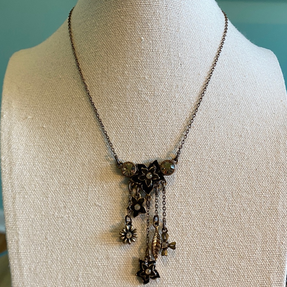 Pilgrim Danish Design Bronze Smoky Champagne Stones Necklace
